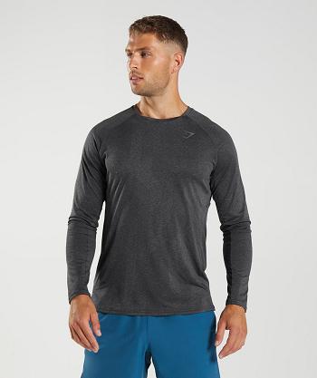 Pánské Long Sleeve Gymshark Apex Černé Šedé | CZ 2644FDN